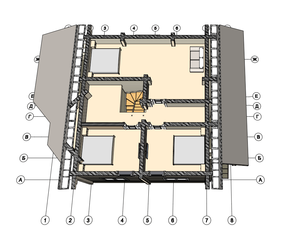 3D-план второго этажа